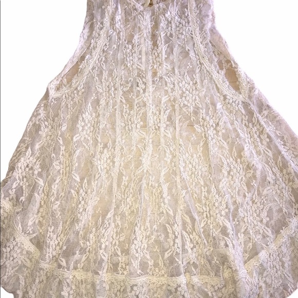 Free People Lace Romantic Boho Victorian Angel Core Sleeveless Top Woman’s XS - Picture 3 of 6